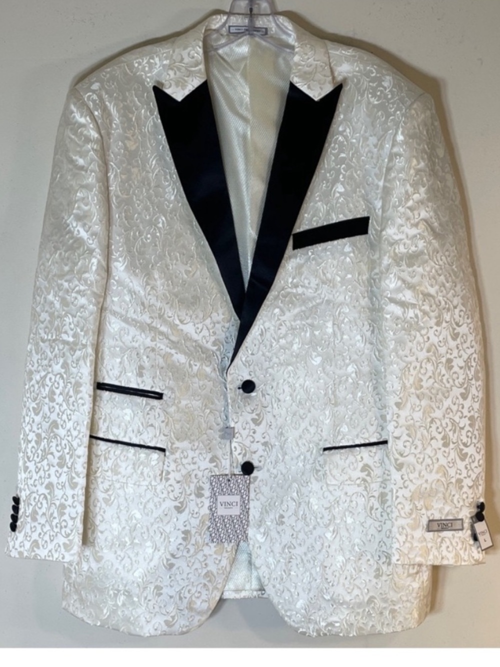 VINCI Colorblock Jacquard Tuxedo Jacket. Men's Large. NWT.